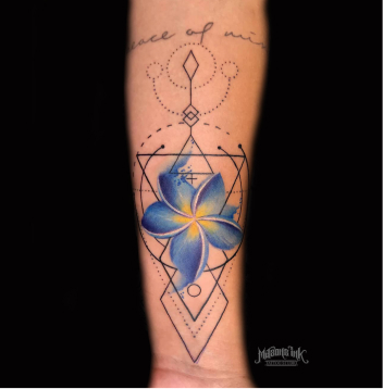 lotus geometric tattoo